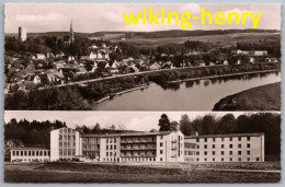 Bad Abbach - S/w Mehrbildkarte - An Der Donau - Mit Kurhaus - Bad Abbach