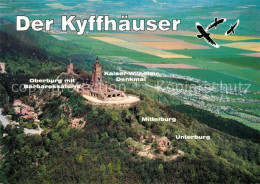 73107321 Kyffhaeuser Fliegeraufnahme Kaiser-Wilhelm-Denkmal Oberburg Barbarossat - Bad Frankenhausen