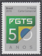 Brasil Brazil 3592 2016 50 Años De La FGTS MNH - Autres & Non Classés