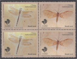 Brasil Brazil 3620/21 2016 Fósiles Mariposa Libélula MNH - Sonstige & Ohne Zuordnung