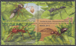 Brasil Brazil 3283/86 2013 Fauna Insectos Hormigas  MNH - Autres & Non Classés