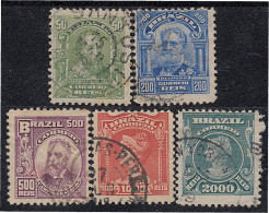 Brasil Brazil 130a + 132a +135a + 138a + 139a 1906/15 Alvares Cabral - Otros & Sin Clasificación