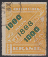 Brasil Brazil 97 1898 Sello De Periódico De 1889 Sobreimpreso Usado - Altri & Non Classificati