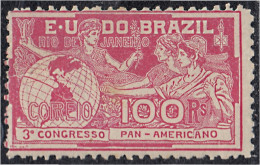 Brasil Brazil 126 1906 3º Congreso Panamericano En Río De Janeiro MH - Other & Unclassified