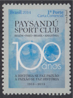 Brasil Brazil 3323 2014 100 Años Del Club Deportivo De Fútbol Paysandú MNH - Sonstige & Ohne Zuordnung