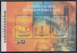 Brasil Brazil HB 160 2013 Correos 350 Años De Historia MNH - Sonstige & Ohne Zuordnung