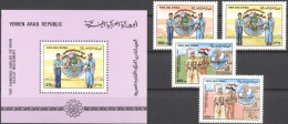 Yemen 1998, Scout, 4val + BF - Unused Stamps