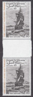France Colonies, TAAF 1985 Ships Boats Mi#204 Mint Never Hinged (sans Charniere) Pair With Bridge - Neufs