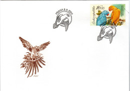 FDC CZECH REPUBLIC, Ring - Necked Parakeets    /    TCHÉQUIE  Lettre De Première Jour, Perruches à Collier   2004 - Papagayos