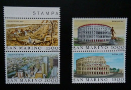 San Marino Mi 1301-1302 + 1329-1330 ** - Unused Stamps