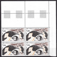 France Colonies, TAAF 1985 Birds Penguins Mi#196 Mint Never Hinged (sans Charniere) Piece Of 4 - Unused Stamps