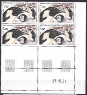 France Colonies, TAAF 1985 Birds Penguins Mi#196 Mint Never Hinged (sans Charniere) Piece Of 4 - Ongebruikt