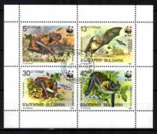 Animaux Chauve-Souris Bulgarie 1989 (55) Yvert N° 3231 à 3234 Oblitéré Used - Pipistrelli