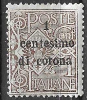 ITALIA - OCC. TRENTO E TRIESTE - 1919 - 1 C. DI CORONA/1C. - NUOVO MH*.  (YVERT 1 - MICHEL 1 - SS  1) - Trente & Trieste