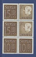 SWEDEN SCHWEDEN SUEDE 1964 - KING KÖNIG ROI GUSTAF MNH(**) Booklet Pane H-blatt HA13 OV Slania - Unused Stamps