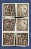 SWEDEN SCHWEDEN SUEDE 1964 - KING KÖNIG ROI GUSTAF MNH(**) Booklet Pane H-blatt HA13 OV Slania - Nuovi