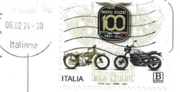 MOTO GUZZI ITALIA,  Stamp On Postcard From Venezia Grand Canal By Night, To Andorra - 2021-...: Used