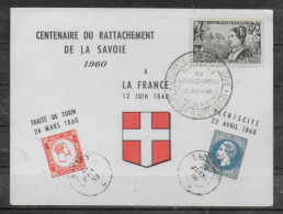 FRANCE  Carte 1960  Rattachement Du Duché De Savoie Montagne Glacier - Other & Unclassified
