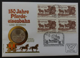 Numisbrief Coin Cover CSSR 100 KCS Pferde Eisenbahn   Silber  #numis100 - Tchécoslovaquie