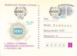 Tchécoslovaquie-Praha-Prague-17/02/1986-INTER UNION-OIRT-Télévision - Postkaarten