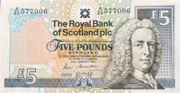 Scotland 5 Pounds, P-352a (24.1.1990) - UNC - 5 Pond