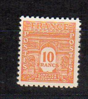 FRANCE     Neuf **    Y. Et T.   N° 629    Cote: 37,00 Euros - 1944-45 Arc Of Triomphe