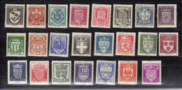 FRANCE     Neuf *    Y. Et T.   Lot De Blasons - 1941-66 Wappen