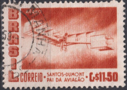 1956 Brasilien AEREO ° Mi:BR 906, Sn:BR C86, Yt:BR PA73, Santos-Dumont's 1906 Biplane "14 Bis" - Poste Aérienne