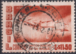 1956 Brasilien AEREO ° Mi:BR 906, Sn:BR C86, Yt:BR PA73, Santos-Dumont's 1906 Biplane "14 Bis" - Aéreo