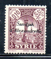 SANDJAK D'ALEXANDRETTE ALEXANDRETTA 1938 OVERPRINTED 10c MLH - Ungebraucht