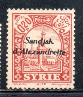 SANDJAK D'ALEXANDRETTE ALEXANDRETTA 1938 OVERPRINTED 20c MLH - Neufs