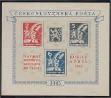 Checoslovaquía HB 8 1945 Llegada Del Presidente Benes A Kosice MNH - Otros & Sin Clasificación