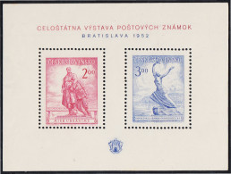 Checoslovaquía HB 16 1952 Exposición Nacional De Sellos Postales MNH - Sonstige & Ohne Zuordnung