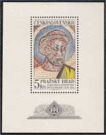 Checoslovaquía HB 34 1968 Mosaico Del Castillo De Praga MNH - Autres & Non Classés