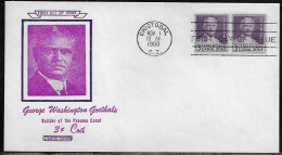 Canal Zone. FDC Sc. 153.   Definitives. George Washington Goethals.  FDC Cancellation On Cachet FDC Envelope - Zona Del Canale / Canal Zone