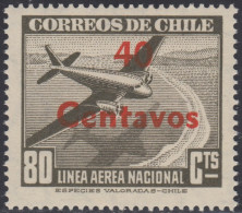 Chile A- 151 1952 Timbres De 1946-50 Línea Aérea Nacional Avión  MNH - Chili