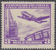 Chile A- 193 1959 Servicio Interior Avión MNH - Chili