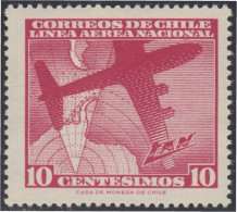 Chile A- 198A 1959 Servicio Interior Avión MNH - Chili