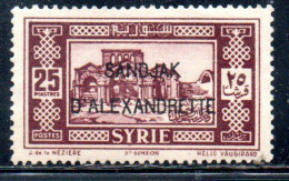 SANDJAK D'ALEXANDRETTE ALEXANDRETTA 1938 OVERPRINTED 25p MLH - Ungebraucht