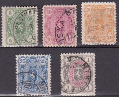 FI010 – FINLANDE – FINLAND – 1885 – COAT OF ARMS SET - SG 97-105 USED 43 € - Gebraucht