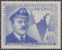 Chile A- 236 1967 50 Años Del Rescate De Shackleton Por El Piloto Pardo MNH - Chili