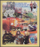Chile HB 68 2001 150 Años Del Cuerpo De Bomberos De Valparaiso MNH - Chili
