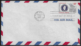 Canal Zone. FDC Sc. C32.   Caribbean Army School.  FDC Cancellation On Plain Blue FDC Envelope - Zona Del Canal