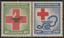 Chile 210/11 1944/45 80º Aniversario De La Cruz Roja MH - Chili
