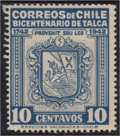 Chile 186 1942/49 200 Años De La Fundación De La Villa De Talca MNH - Chili