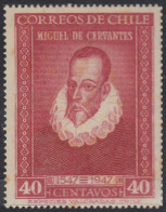 Chile 217 1947 4º Centenario Del Nacimiento De Cervantes MNH - Chili