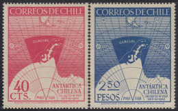 Chile 215/16 1947 Antártida Chilena MNH - Chili