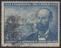 Chile 220 1948 Centenario Del Nacimiento De Arturo Prat Usado - Chili