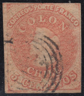 Chile 5b 1856/66 Cristobal Colón Usado - Chili