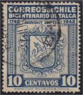 Chile 186 1942/49 200 Años De La Fundación De La Villa De Talca Usado - Chili